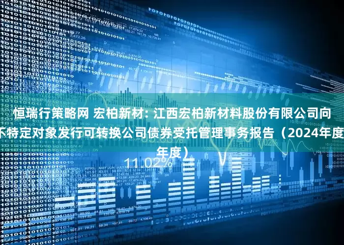 恒瑞行策略网 宏柏新材: 江西宏柏新材料股份有限公司向不特定对象发行可转换公司债券受托管理事务报告（2024年度）