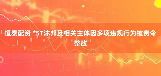 恒泰配资 *ST沐邦及相关主体因多项违规行为被责令整改
